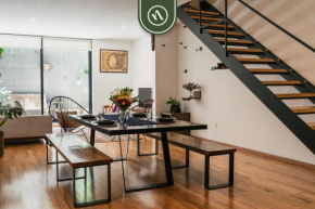 Two Story 2 BR Condo with Patio in Roma Norte